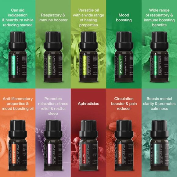 Pure Ultimate Aromatherapy Diffuser with 10 Essential Oils Set - Picture 4 of 7